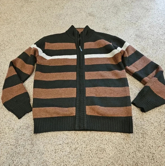 Men's Six Lincoln Full Zip-Up Pullover Sweater w/ Furry/Fleece Liner, Size Small - Picture 3 of 8